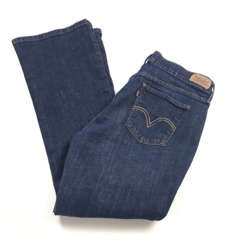 Levi’s‎ 515 Boot Cut Mid Rise Dark Wash Jeans Women’s Size 12 Short